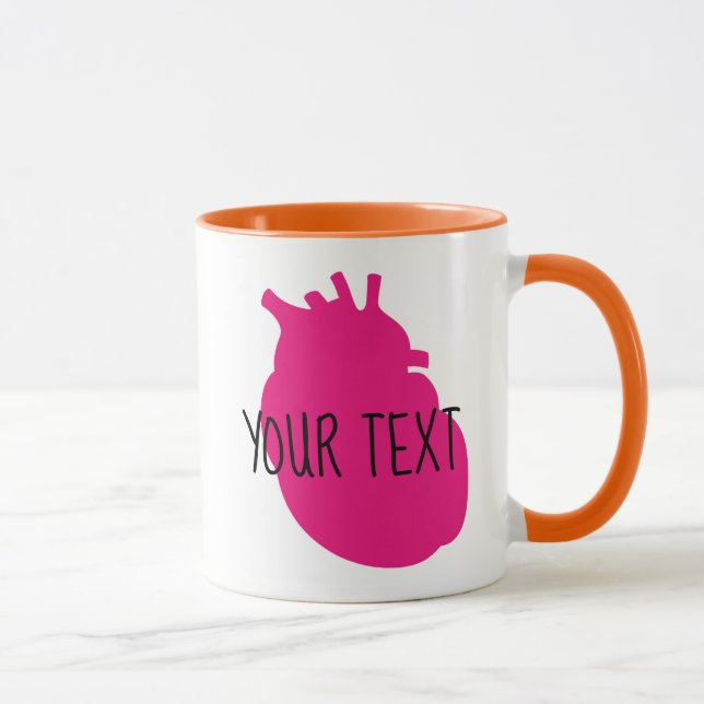 Taza Corazón de órganos | Personalizable Mug (Derecha)