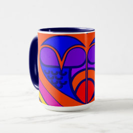 Taza Corazón de San Valentín Art Deco