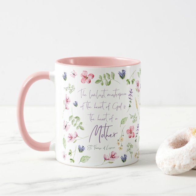 Taza Corazón de una madre peluca (Con donut)