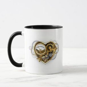 Taza Corazón de vapor con un manómetro