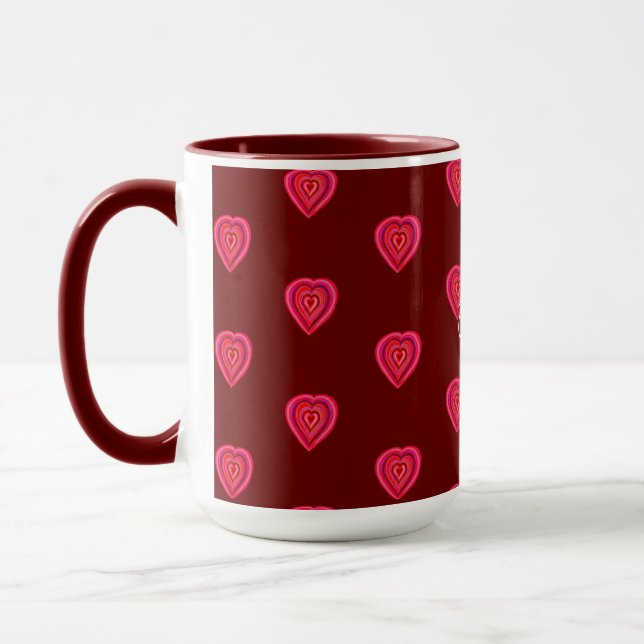 Taza corazón decorativo rojo (Izquierda)