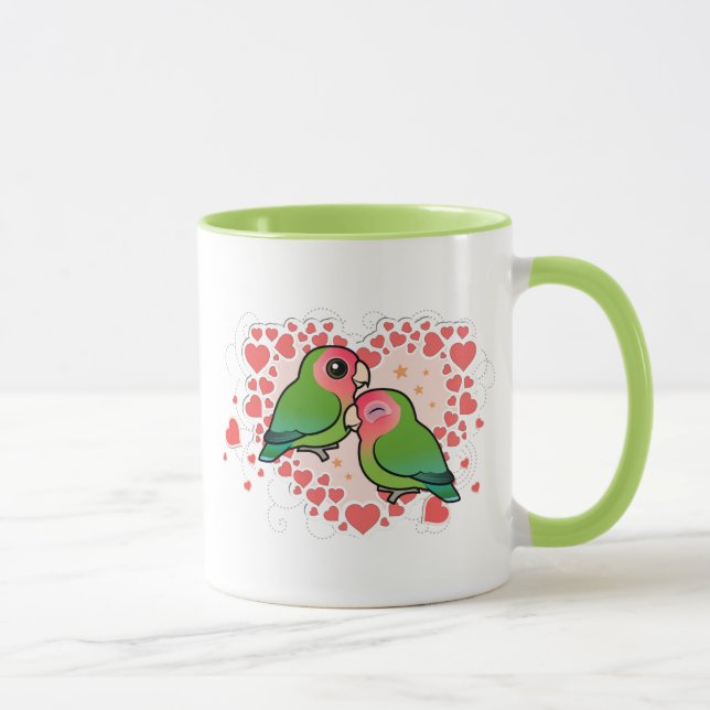 Taza Corazón del amor del Lovebird (Derecha)