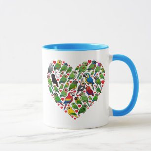 Taza Corazón del loro