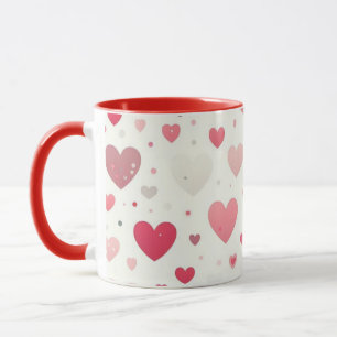 Taza Corazón El día de San Valentín colorido