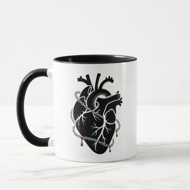 TAZA CORAZÓN EN CADENAS (Izquierda)