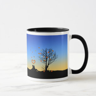 Taza Corazón en forma de otoño deja pareja