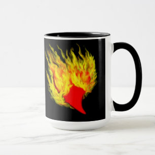 Taza Corazón en llamas