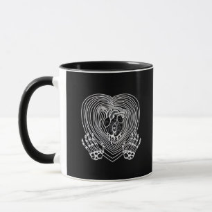Taza Corazón Llorante En Blanco - Corazón De Manos De E
