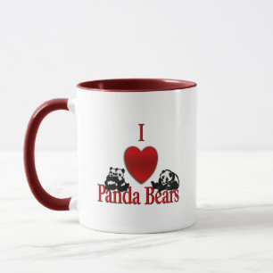 Taza Corazón Panda Bears