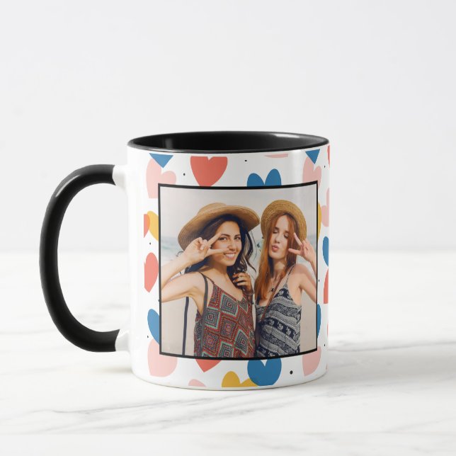 Taza Corazón Personalizado lindo - Mug de foto (Izquierda)