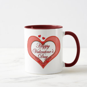 Taza Corazón Rojo Beaded Valentine