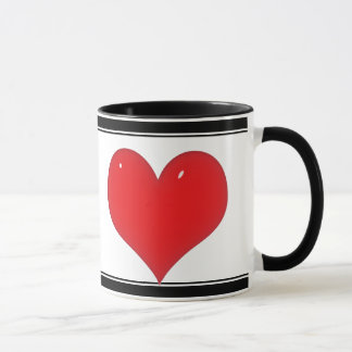 Taza Corazón rojo brillante (agrega tu texto)