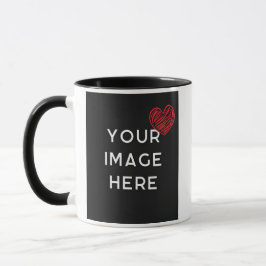 Taza Corazón rojo con imagen personalizada