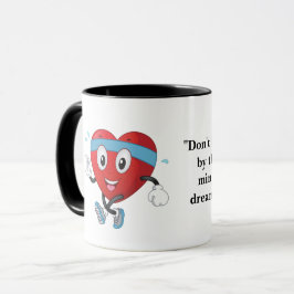 Taza Corazón Rojo Correr Saludable