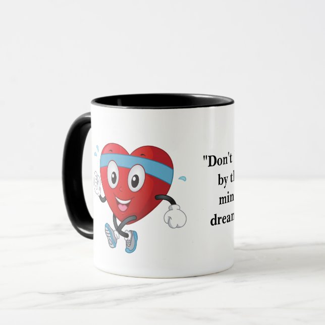 Taza Corazón Rojo Correr Saludable (Anverso izquierdo)