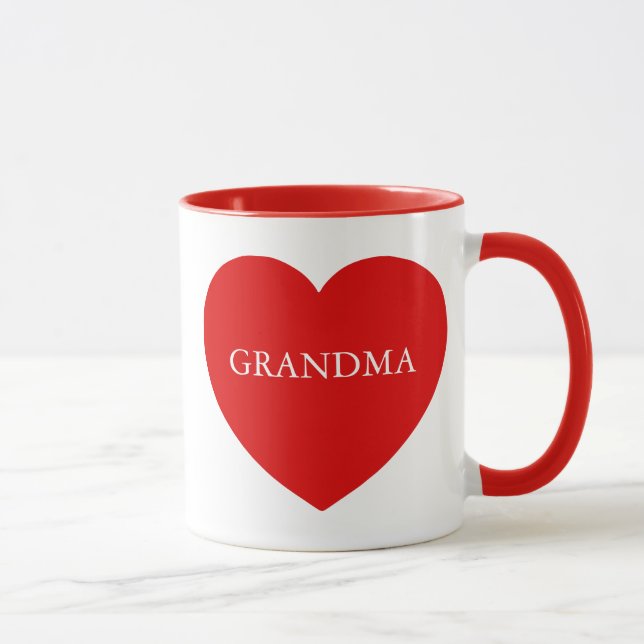 Taza Corazón rojo de la abuela (Derecha)