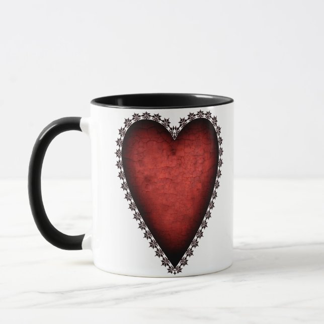 Taza Corazón Rojo Gótico (Izquierda)