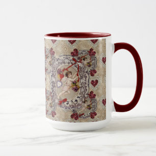 Taza Corazón rojo San Valentín Ángel de Victoria