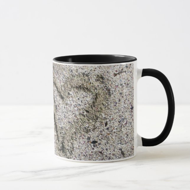 Taza Corazón romántico en foto de la arena (Derecha)