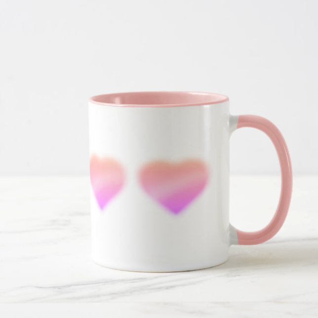 Taza corazón rosa (Derecha)