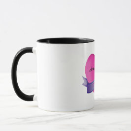 Taza Corazón Rosa Y Cinta