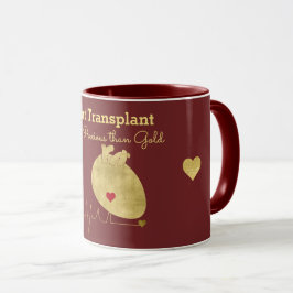 Taza Corazón trasplantar oro marrón