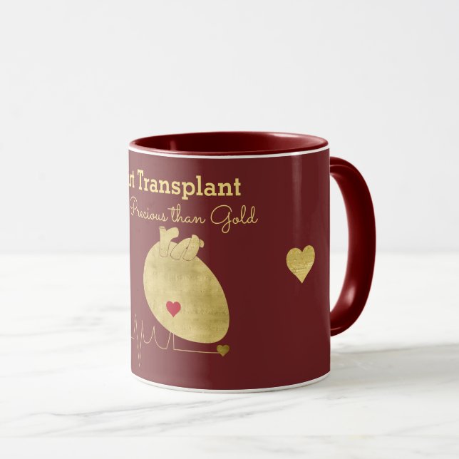 Taza Corazón trasplantar oro marrón (Anverso derecho)