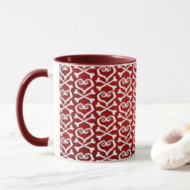 Taza Corazón y cruces de "amor contaminado"