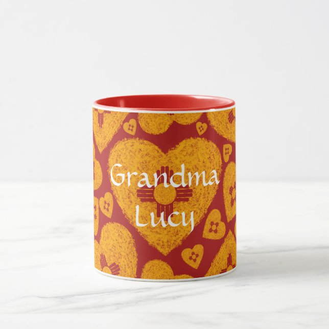 Taza Corazón Zia de Nuevo México (Centro)
