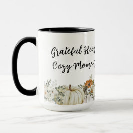 Taza Corazones agradecidos, momentos acogedores, feliz 