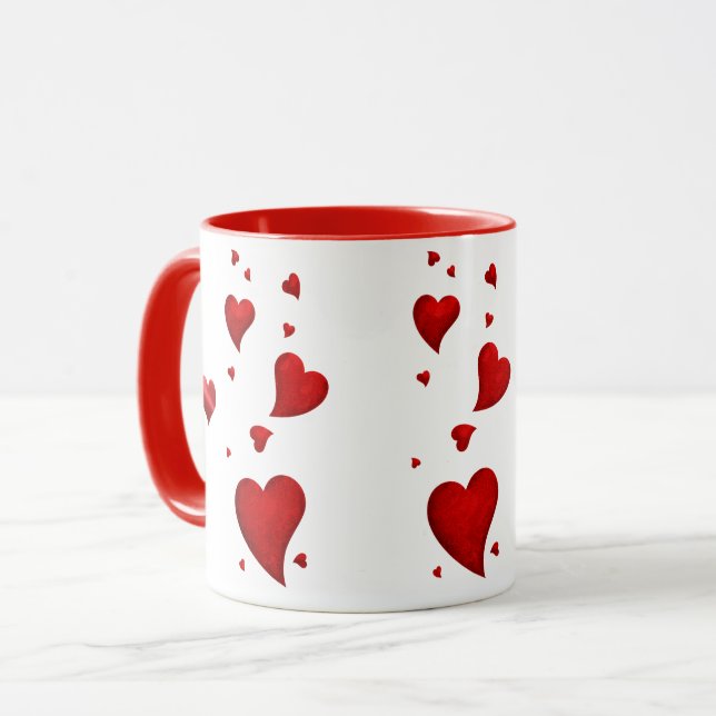 Taza Corazones amorosos 2 (Anverso izquierdo)