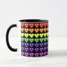 Taza Corazones arcoíris
