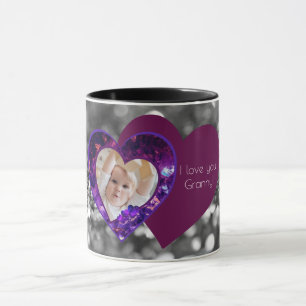 Taza Corazones con gemas y mensaje