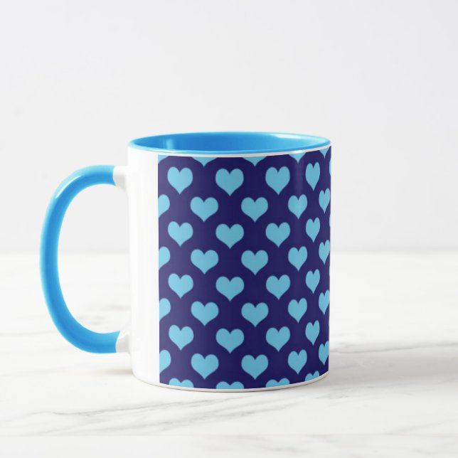 Taza Corazones de amor azules (Izquierda)