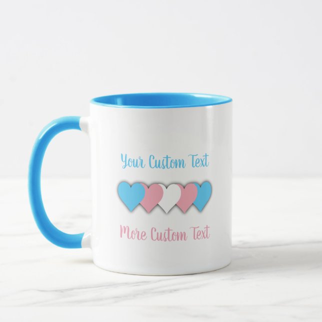 Taza Corazones de orgullo transgénero (Izquierda)