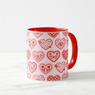 Taza Corazones Decorados