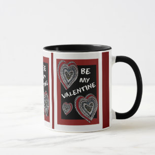 Taza Corazones en el tablero de tiza