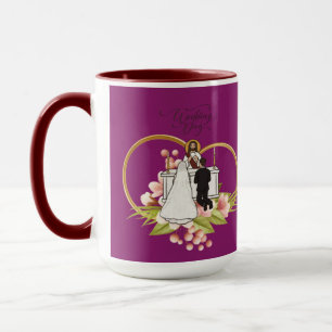 Taza Corazones entrelazados magenta
