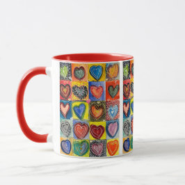 Taza "¡Corazones Galore!" Bebida Mug