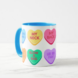 Taza Corazones inapropiados para la conversación