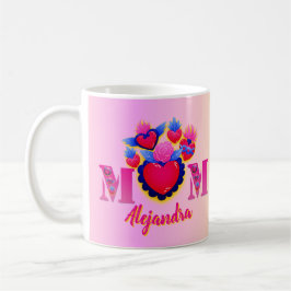 Taza Corazones para Mamá Nombre editable