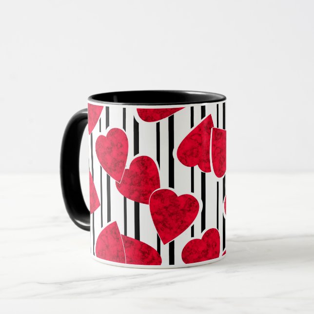 Taza Corazones rojos (Anverso izquierdo)