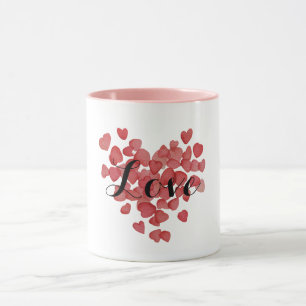 Taza Corazones Rojos