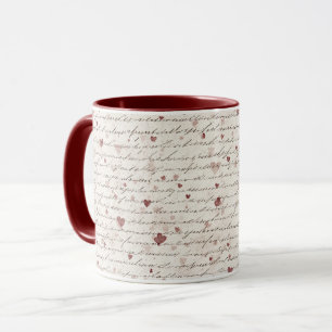 Taza Corazones Rojos de Crema