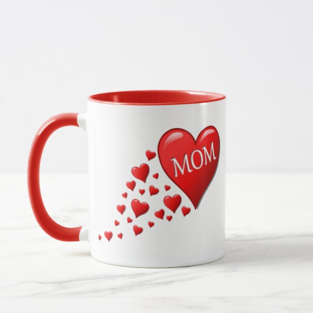 Taza Corazones rojos de la mamá (Izquierda)