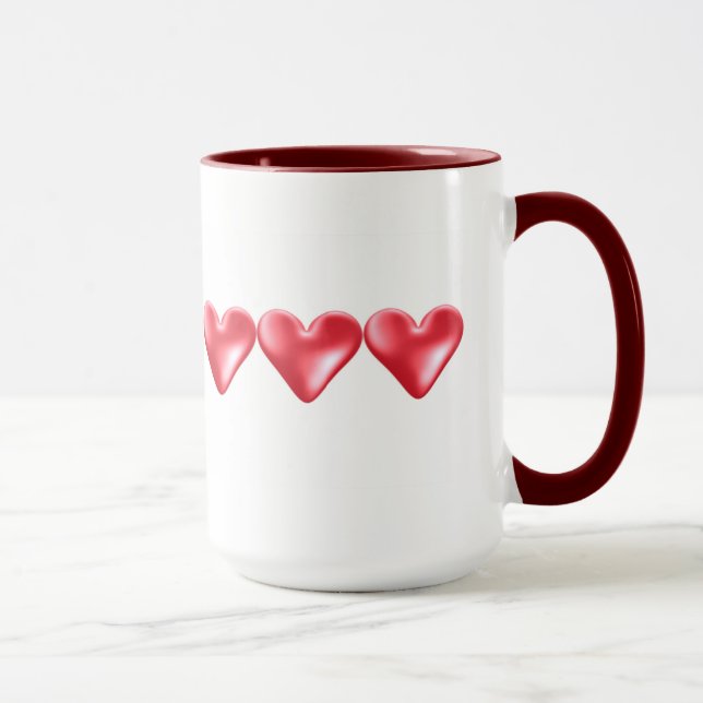 Taza Corazones rojos dulces (Derecha)