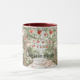 Taza Corazones rojos El amor está en el aire