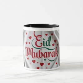Taza Corazones románticos Eid Mubarak