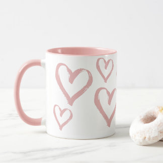 Taza Corazones rosados