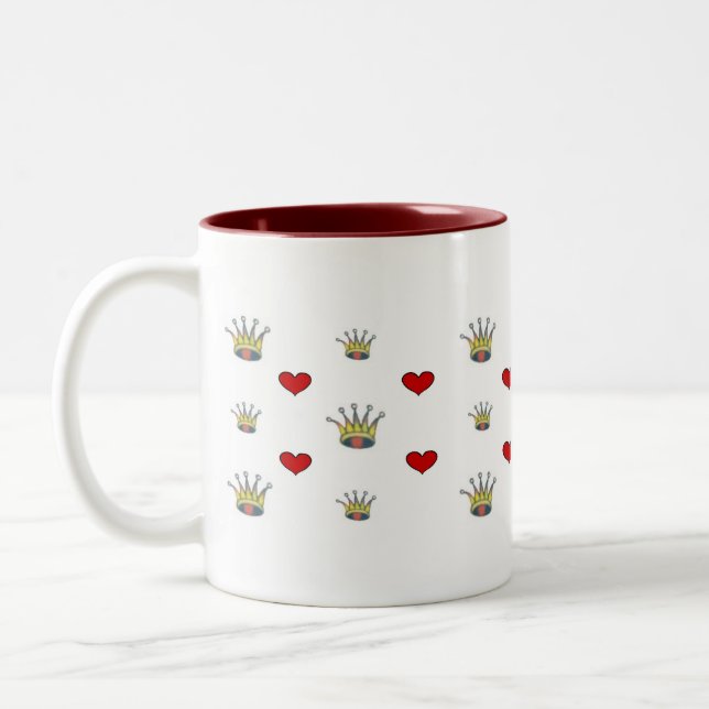 taza - corazones y coronas (Izquierda)